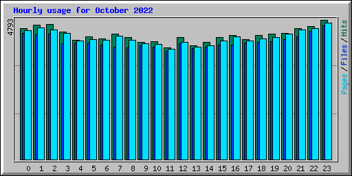 Hourly usage for October 2022