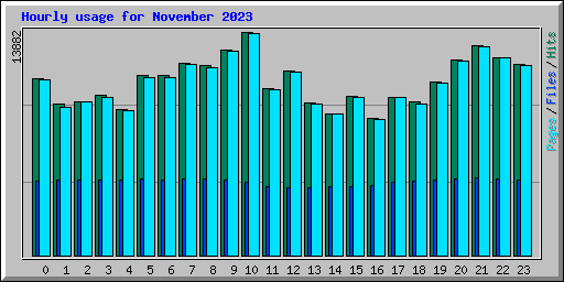 Hourly usage for November 2023