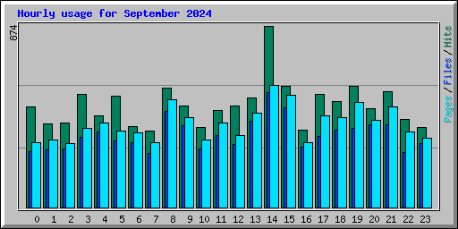 Hourly usage for September 2024