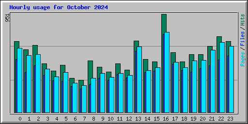 Hourly usage for October 2024