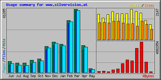 Usage summary for www.silvervision.at