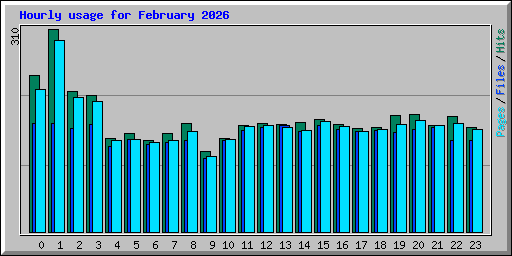 Hourly usage for February 2026