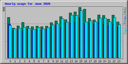 Hourly usage for June 2026
